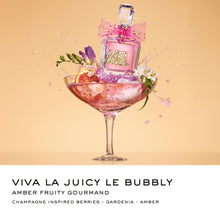Load image into Gallery viewer, Juicy Couture Viva La Juicy Le Bubbly Eau De Parfum, Luxury Women's Perfume with Notes of Champagne Inspired Pink Berries, Gardenia, Jasmine & Amber - Fruity & Sweet, EDP Spray, 3.4 Fl Oz