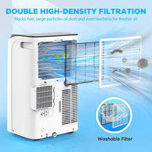 Load image into Gallery viewer, 14,000 BTU Portable Air Conditioner Cools Up to 700 Sq.Ft, 3-IN-1 Energy Efficient Portable AC Unit with Remote Control & Installation Kits for Large Room, Campervan, Office, Temporary Space
