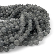 Load image into Gallery viewer, ABCGEMS Brazilian Smoky Elestial Quartz Beads (Mystical Layers & Natural Smoky Glow) Healing Energy Jewelry Making Smooth Round 8mm