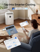 Load image into Gallery viewer, DREO Portable Air Conditioner 318S, 8000 BTU ASHRAE (5000 BTU DOE) Smart AC Unit for Bedroom with Drainage-free Cooling, Fan&Dehumidifier 3 in 1, APP/Voice/Remote, Quiet Standing AC for Room Indoors