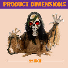 Load image into Gallery viewer, JOYIN Halloween Decoration Outdoor Animated Zombie Groundbreaker, Light-up Skeleton Zombie Groundbreaker Prop with Creepy Sound for Halloween Outside Decoration, Lawn, Yard, Patio, Haunted House Decor