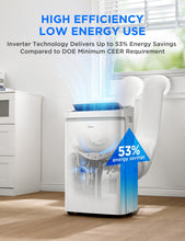 Load image into Gallery viewer, Midea 13,000 BTU ASHRAE (10,000 BTU SACC) Dual Hose Portable Air Conditioner with Inverter, Remote Control, Cools up to 450 Sq Ft, Smart Wi-Fi Connects to Alexa/Google Assistant, Window Kit Included