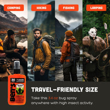 Load image into Gallery viewer, Ben's Tick & Insect Repellent - Travel Size Bug Spray with 30% DEET for Mosquitoes, Ticks & More - Up to 7 Hours of Protection - Fragrance-Free - 3.4 oz (4 Pack)