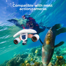 Load image into Gallery viewer, Sublue Mix Underwater Scooter with Action Camera Mount 2 Gear Speed 45 Minutes 22lbf 131ft Waterproof Dual Motors Water Sports Pool Diving Snorkeling for Adults (Mix AquaBlue-2026)