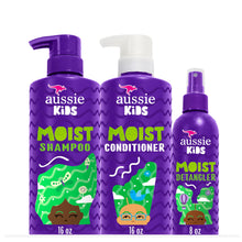 Load image into Gallery viewer, Aussie Kids Shampoo and Conditioner with Detangler Hair Care Bundle, Tangle-Free Shampoo, Detangler Spray, Sulfate & Paraben-Free, PETA Cruelty-Free, Hassle-Free Styling, 16 Fl Oz 2 Pack & 8 Fl Oz