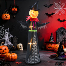 Load image into Gallery viewer, GIFTFIND Halloween Inflatable 9FT Giant Pumpkin Witch Outdoor Decorations