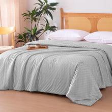 Load image into Gallery viewer, Amazon Basics Cooling Comforter, Soft Lightweight Waffle Weave Blanket for Hot Sleepers, Summer & All Season Bedding to Keep Cool for Night Sweats, 106"x90", King, Gray