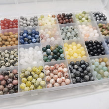 Load image into Gallery viewer, GangGangHao 960pcs Natural Stone Beads Crystals Round Genuine Real Stone Beading Loose DIY Gemstone for Bracelet Jewelry Making(6mm,24 Color)