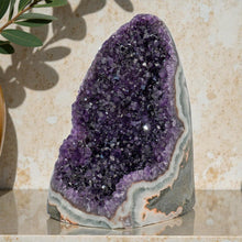 Load image into Gallery viewer, EMPORION Large Natural Amethyst (12.5 lb to 15 lb) Crystal Clusters Stone from Uruguay Raw Geode Quartz - Deep Purple Color