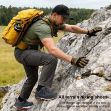 Load image into Gallery viewer, HUMTTO Men's All-Purpose Waterproof Hiking Shoes – Lightweight & Breathable Non-Slip Trekking Trail Shoes 10.5 Grey