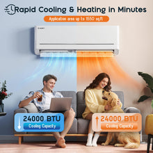 Load image into Gallery viewer, Albott 24,000 BTU Mini Split Air Conditioner and Heater, 18 SEER2 208-230V