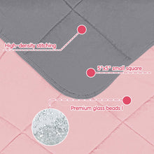 Load image into Gallery viewer, yescool Weighted Blanket (10 lbs, 41" x 60", Pink & Grey) Cooling Heavy Blanket, Perfect for 90-110 lbs, Breathable Throw Blanket Gifts with Premium Glass Bead, Machine Washable