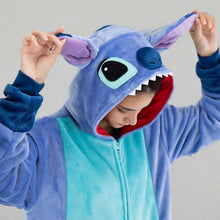 Load image into Gallery viewer, COSUSKET Snug Fit Unisex Adult Onesie Pajamas, Flannel Cosplay Animal One Piece Halloween Costume Sleepwear Homewear Light Blue