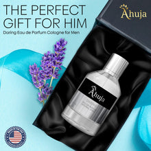 Load image into Gallery viewer, AHUJA Daring Eau de Parfum Cologne for Men 3.4 fl oz - Men Fragrance - Long Lasting Perfume for Men Original Bold Awakening Pepper & Citrus- Geranium & Patchouli -Luxury Scent Gift for Men EDP