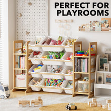 Load image into Gallery viewer, SpaceAid Toy Storage Organizer with 6 Shelves and 12 Bins, Bookshelf/Bookcase, Kids Bin Shelf, Toys Box for Playroom Organization for Bedroom & Room Decor, White, 52.3" W