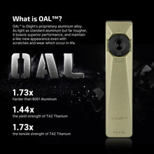 Load image into Gallery viewer, OLIGHT Arkfeld Ultra 1400 Lumens EDC Flat Flashlight, Rechargeable Compact Pocket Flash Light Combines White LED, UV and Green Beam, Triple Sources Perfect for Checking, Working (Olive-Green)