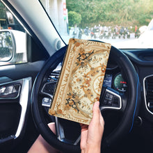 Load image into Gallery viewer, Car Registration and Insurance Card Holder Mandala Yellow Boho Aztec Flower Vehicle Glove Box Automobile Documents Paperwork Waller Case Organizer