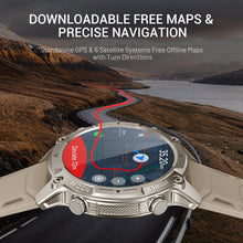 Load image into Gallery viewer, Men's Outdoor Smartwatch, Standalone GPS & Offline Maps, 5ATM Waterproof, 1.43" AMOLED, 4GB Memory, 178 Sports Modes, Compass, Heart Rate/SpO2/Stress/Sleep Monitor, Compatible Android and iOS Khaki