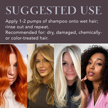 Load image into Gallery viewer, Saphira Mineral Moisturizing Shampoo, Hydration and Shine for Dry, Damaged, Permed or Chemically Treated Hair and Scalp, Sulfate-Free, Paraben-Free, Vegan, Prevents Frizz and Split Ends, 8.5 Ounce