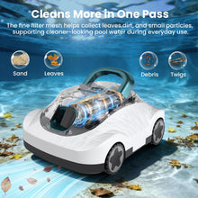 Load image into Gallery viewer, (2026 Upgrade) Cordless Robotic Pool Cleaner, Automatic Pool Vacuum for Above Ground & Inground Pools, 180-Min Runtime, 3L Basket for Leaves & Debris, Auto-Parking, Powerful Suction up to 2200 Sq.Ft