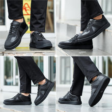 Load image into Gallery viewer, TEYTAP Non Slip Waterproof Work Shoes for Men Women Black Slip Resistant Oil Resistant Shoes Food Serviece Chef Kitchen Restaurant Shoes Leather Walking Casual Shoes