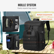 Load image into Gallery viewer, VEVOR Tactical Backpack Cooler, 25L Lunchbox for Work Insulated Leakproof with MOLLE, Lunch Cooler Box with Storage Bags, Lunch Bags Soft Cooler for Office, Picnic, Hiking, Beach, Camping