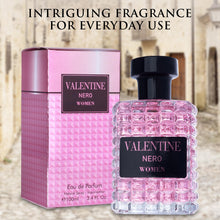 Load image into Gallery viewer, Valentine Nero for Women Eau De Parfum - Amber Floral Jasmine, Bourbon Vanilla & Woods - Oriental-Floral Fragrance with a Modern Twist - Elegant 100ml Bottle Fragrance Packed in a Paper Box