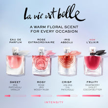 Load image into Gallery viewer, Lancôme La Vie Est Belle L'Elixir Eau de Parfum - Long Lasting Fragrance with Raspberry, Violet & Cocoa Butter - Floral Women's Perfume - 1.7 Fl Oz