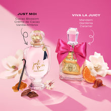 Load image into Gallery viewer, Juicy Couture Just Moi Eau de Parfum Spray for Women, Amber Vanilla Perfume with Cacao Blossom, Magnolia & Musk, Long-Lasting Scent, 3.4 fl oz