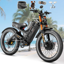 Load image into Gallery viewer, 2026 eAhora Romeo Pro 3 Electric Bike for Adult, Peak 5600W Dual Motor, 50mph, 60V 80Ah Battery, 250 Miles Long Range, 26”*4.0 Fat Tire, Air Suspension, App, Commute, Delivery, All-terrian