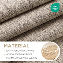 Load image into Gallery viewer, Joydeco Blackout Curtains for Bedroom - 100% Light Blocking 2 Panels Set Linen Drapes 42" W x 108" L, Thermal Insulated Room Darkening Curtains, Linen Textured for Living Room, Rod Pocket & Back Tabs