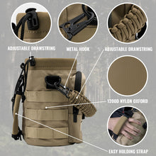 Load image into Gallery viewer, NATURE PIONEOR Tactical Water Bottle with Carrying Molle Sleeve, Stainless Steel 18/8 Food Grade Half Gallon Jug