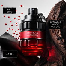 Load image into Gallery viewer, Viktor&Rolf - Spicebomb Infrared Eau de Parfum - Woody & Spicy - Cologne for Men - With Notes of Leather & Cinnamon - 3 Fl Oz