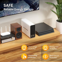 Load image into Gallery viewer, GOLDENMATE 1000VA/600W Lithium UPS Battery Backup and Surge Protector, Backup Battery Power Supply with LiFePO4 Batteries(153.6 Wh), Sinewave UPS System, 10 Years Lifespan, 8-Outlets, LCD Display
