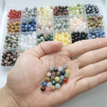Load image into Gallery viewer, GangGangHao 960pcs Natural Stone Beads Crystals Round Genuine Real Stone Beading Loose DIY Gemstone for Bracelet Jewelry Making(6mm,24 Color)