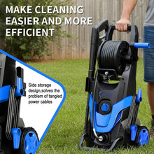 Load image into Gallery viewer, New Upgrade Pressure Power Washer 4800PSI w/4 Quick Connect Nozzles, Inlet Hose & Filter&500ML Soap Tank, High Cleaning Machine for Cars/Fences/Driveways/Patios/Home Cleaning,Blue
