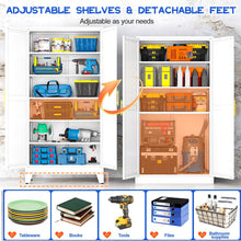 Load image into Gallery viewer, GAIOUS 79" Tall New update Kitchen Pantry Cabinet, Metal Storage Cabinet