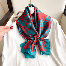Load image into Gallery viewer, Large Mulberry Silk Feeling Long Stain Scarf Lightweight Sunscreen Shawls Wraps for Women