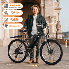 Load image into Gallery viewer, Fcgeoi Electric Bike, 750W Peak Motor, 60+ Miles Range & 20MPH, Removable Battery, 26" Tires, Dual Disc Brake, Shock Absorber, Commuting Electric Bikes for Adults