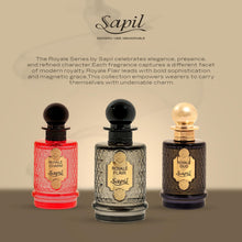 Load image into Gallery viewer, Sapil Royale Flair Eau de Parfum – Long Lasting Unisex Spicy Oud Perfume | Saffron, Amber & Oud Notes | Bold Luxurious Signature Fragrance | 3.4 oz / 100ml