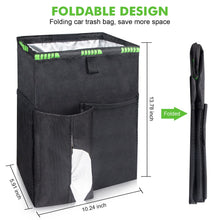 Load image into Gallery viewer, Car Trash Can, 3.5 Gallons Car Can, Handy Car Tissue Holder, Easy-to-Install Car Accessory Interior, Leak-Proof Car Organizer and Storage Bag for the Back/Front/Console of Any Cars, Sedans, SUVs,