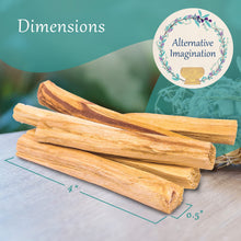 Load image into Gallery viewer, Palo Santo Sticks - Incense Sticks for Spiritual Cleansing, Stress Relief, Meditation Accessories, Home Fragrance - Sustainably Wild Harvested - Pack of 6 - Alternative Imagination