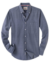 Load image into Gallery viewer, Alimens & Gentle Mens Dark Blue Button Down Shirts Long Sleeve Dress Shirt Work Oxford Shirt with Pocket,Navy,Large