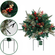 Load image into Gallery viewer, Pre-lit Artificial Christmas Tree Urn Filler, Outdoor Christmas Tree Feel Real Urn Filler with Lights &Tripod Stake, Lighted Holiday Planter Filler for Outdoor, Weatherproof (1Pcs-B)