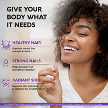 Load image into Gallery viewer, Biotin | Collagen | Hyaluronic Acid | Keratin - Support Normal Hair Growth Cycle, Skin & Nails - Clinically Tested - 25000mcg Vitamins B1, B2, B3, B6 & B7 - for Women & Men - Made in USA | 60 Capsules