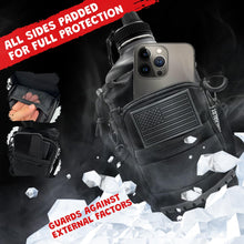 Load image into Gallery viewer, 1 Gallon Water Bottle Insulated - 128 Oz Stainless Steel Metal Water Jug with Holder - | Carrying Bag | Spout Handle | Straw Lids | Keep Cold & Hot | - Black Tactical Flask for Travel Hiking Sport