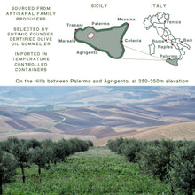 Load image into Gallery viewer, Entimio Ardente – Sicily Robust Extra Virgin Olive Oil Organic, Italian Olive Oil from Italy, 2024 Gold Award Winner, +500 mg/kg Polyphenol Rich Olive Oil - Early Harvest, Cold Pressed - 16.9 fl oz