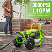Load image into Gallery viewer, Greenworks Pro Brushless 3000 PSI (CSA Certified) 2.0 GPM Max / 1.1 GPM Electric Pressure Washer (Rugged Steel Frame, 25 FT Hose, 35 FT GFCI Power Cord)