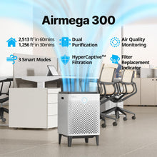 Load image into Gallery viewer, Coway Airmega 300 Smart Air Purifier with 1,256 sq. ft. Coverage, White, Model:AP-1515H