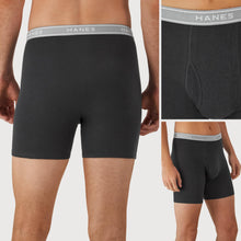 Load image into Gallery viewer, Hanes Mens Underwear Briefs, Cool Dri Moisture-wicking Cotton No-ride-up For Men, Multi-packs Available Boxer, 6 Pack - Black/Gray, Small US